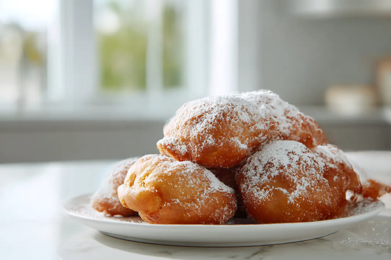 Leckere Apfelkrapfen, perfekt gebacken in der Heißluftfritteuse für einen gesunden Genuss.