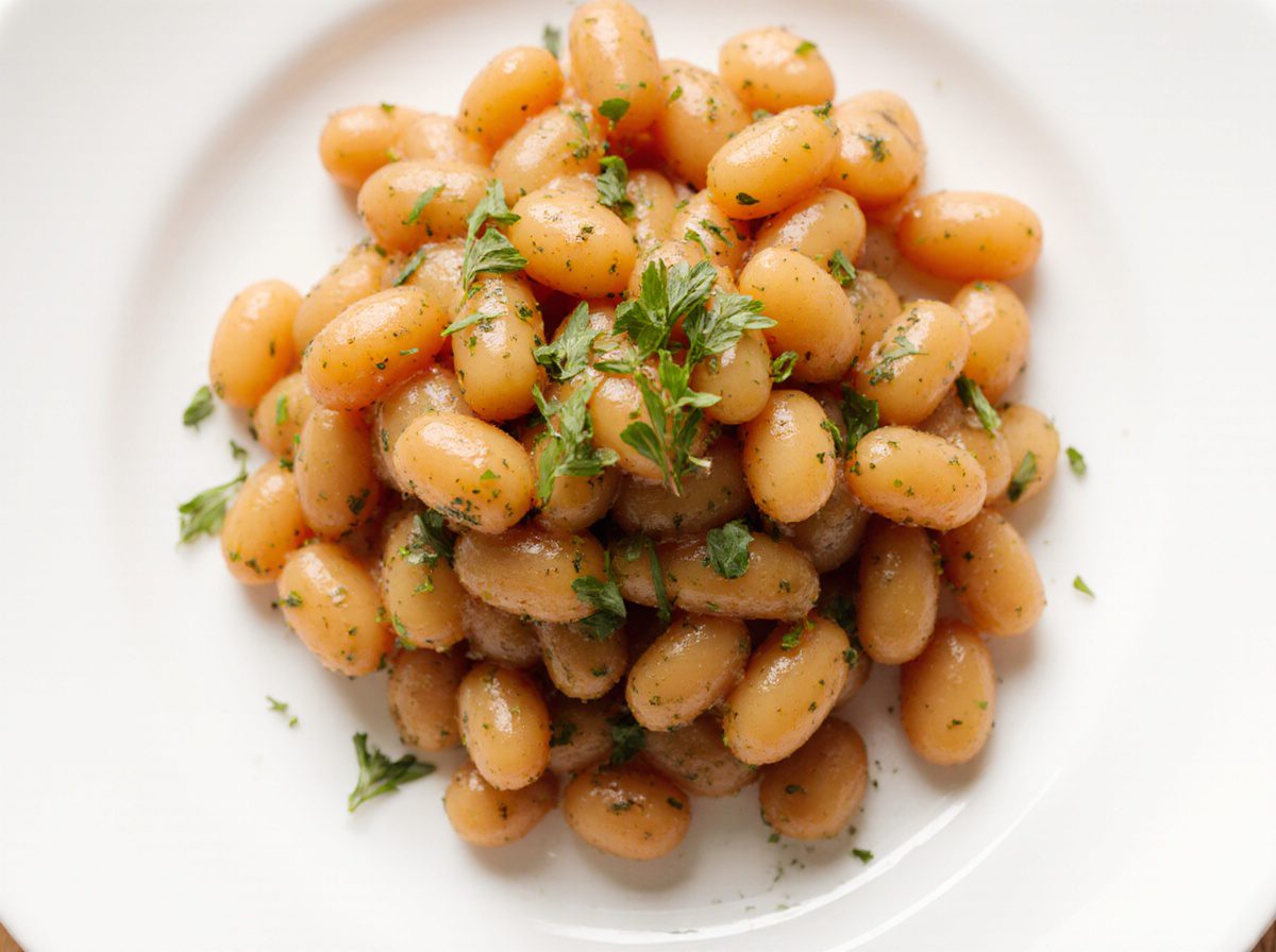 Leckere Bohnen, die in der Heißluftfritteuse zubereitet werden, richtig knusprig und gesund.