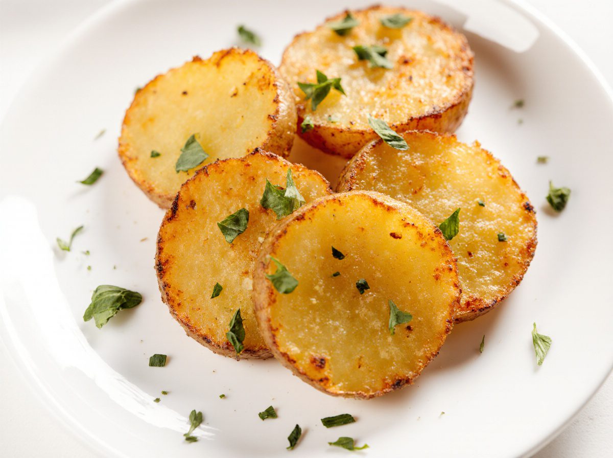 Knusprige Bratkartoffeln, die in der Heißluftfritteuse zubereitet werden und köstlich schmecken.