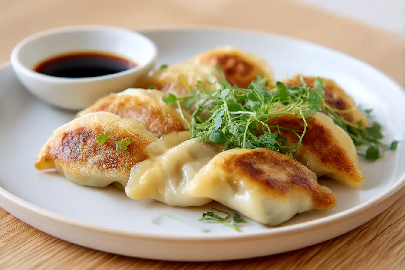Leckere Dumplings aus der Heißluftfritteuse, perfekt knusprig und saftig.