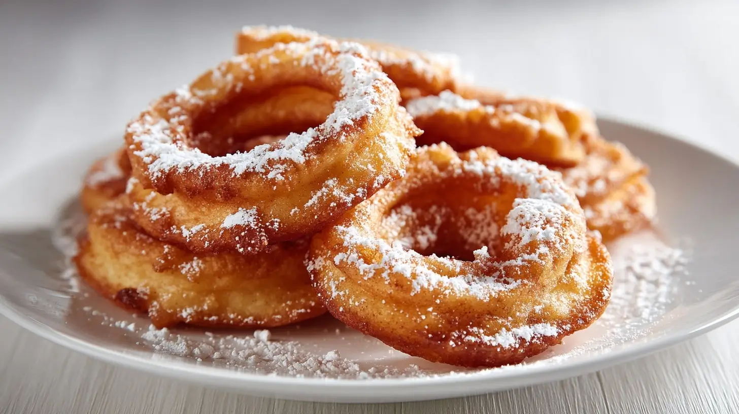 Leckere Apfelringe im Airfryer, perfekt für einen gesunden Snack.