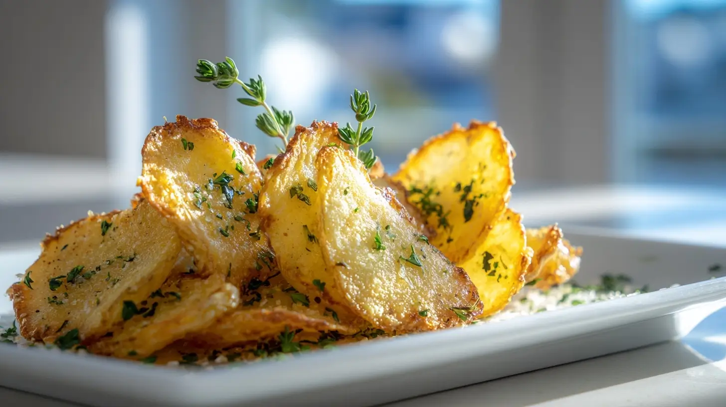Leckere Fächerkartoffeln, perfekt zubereitet in der Heißluftfritteuse mit knuspriger Oberfläche.