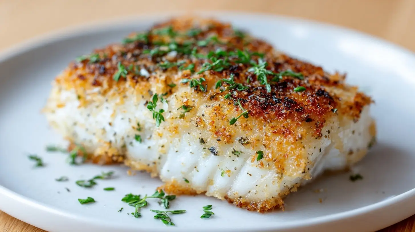 Saftiges Fischfilet aus der Heißluftfritteuse, perfekt knusprig und schmackhaft zubereitet.