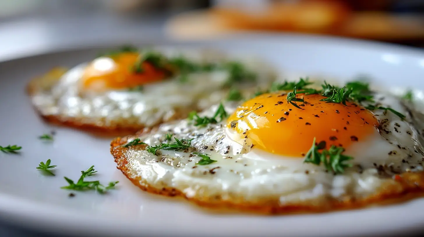 Leckere gebackene Eier aus der Heißluftfritteuse, perfekt für ein gesundes Frühstück.