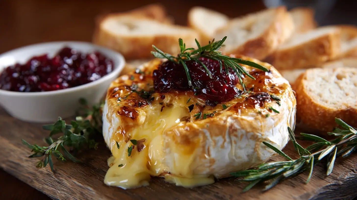 Leckerer gebackener Camembert aus der Heißluftfritteuse, perfekt goldbraun und knusprig.