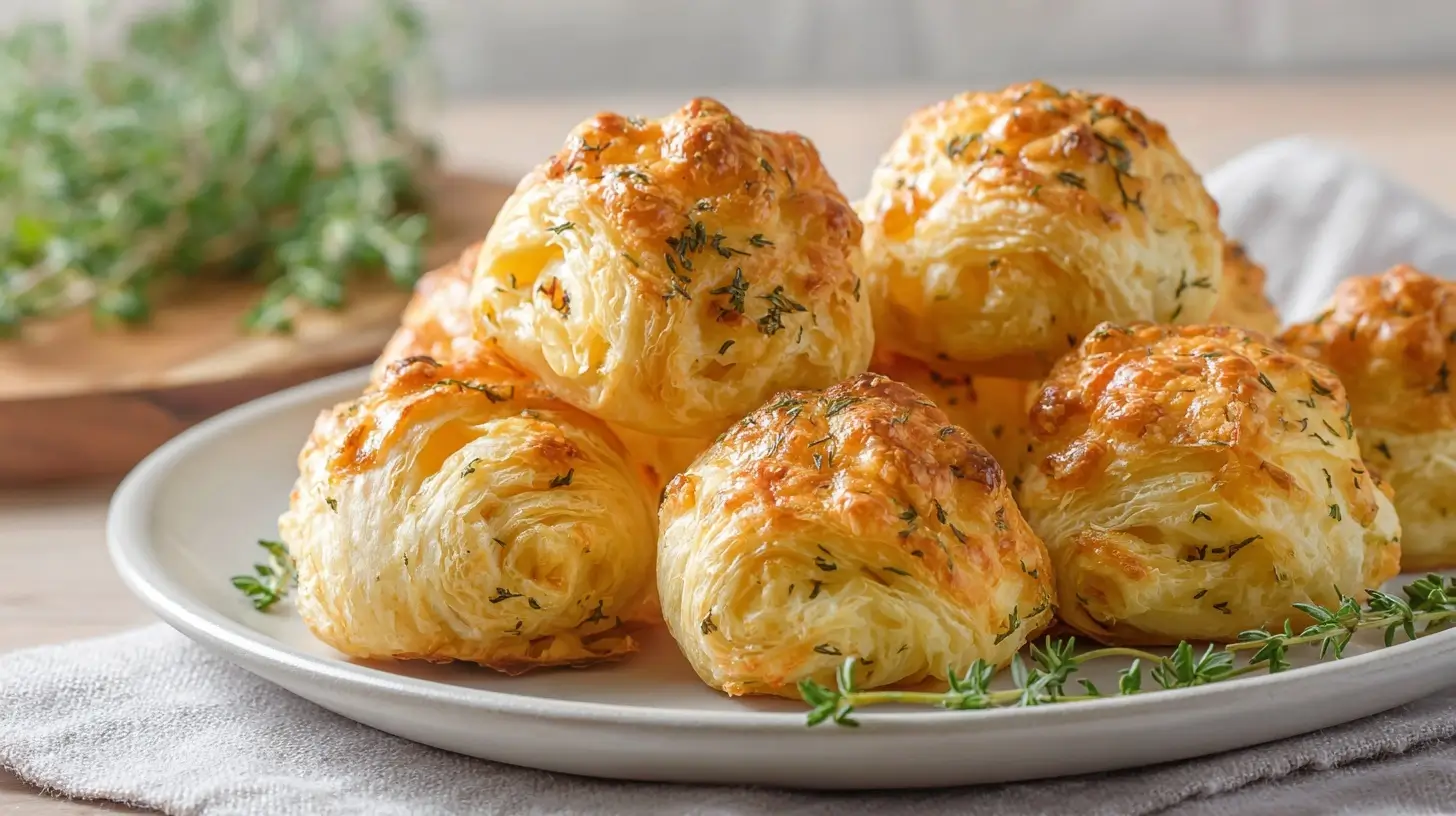 Leckere Mini Frischkäse-Hörnchen aus dem Airfryer, perfekt für einen Snack.