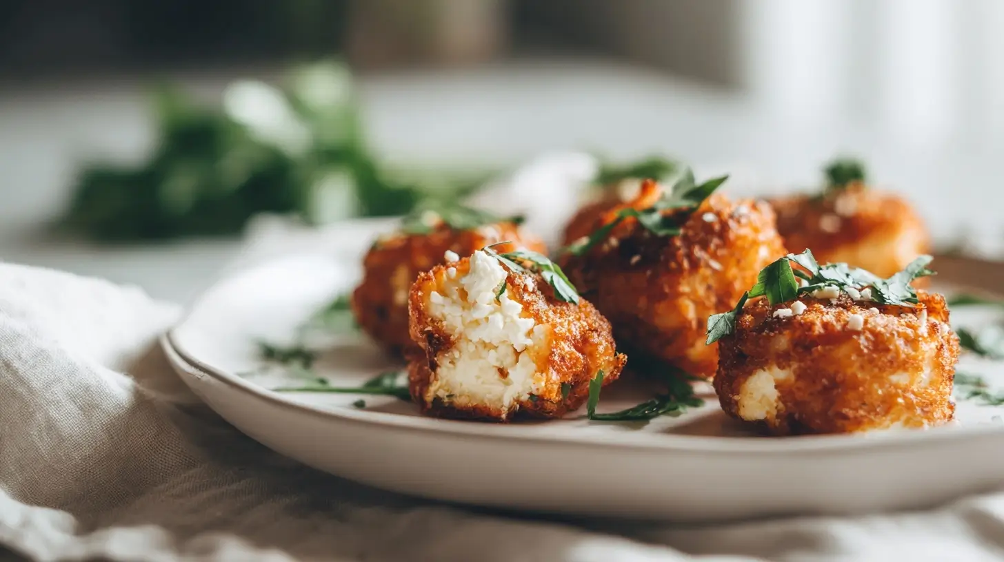 Leckere Feta-Häppchen aus dem Airfryer, perfekt knusprig und einfach zuzubereiten.