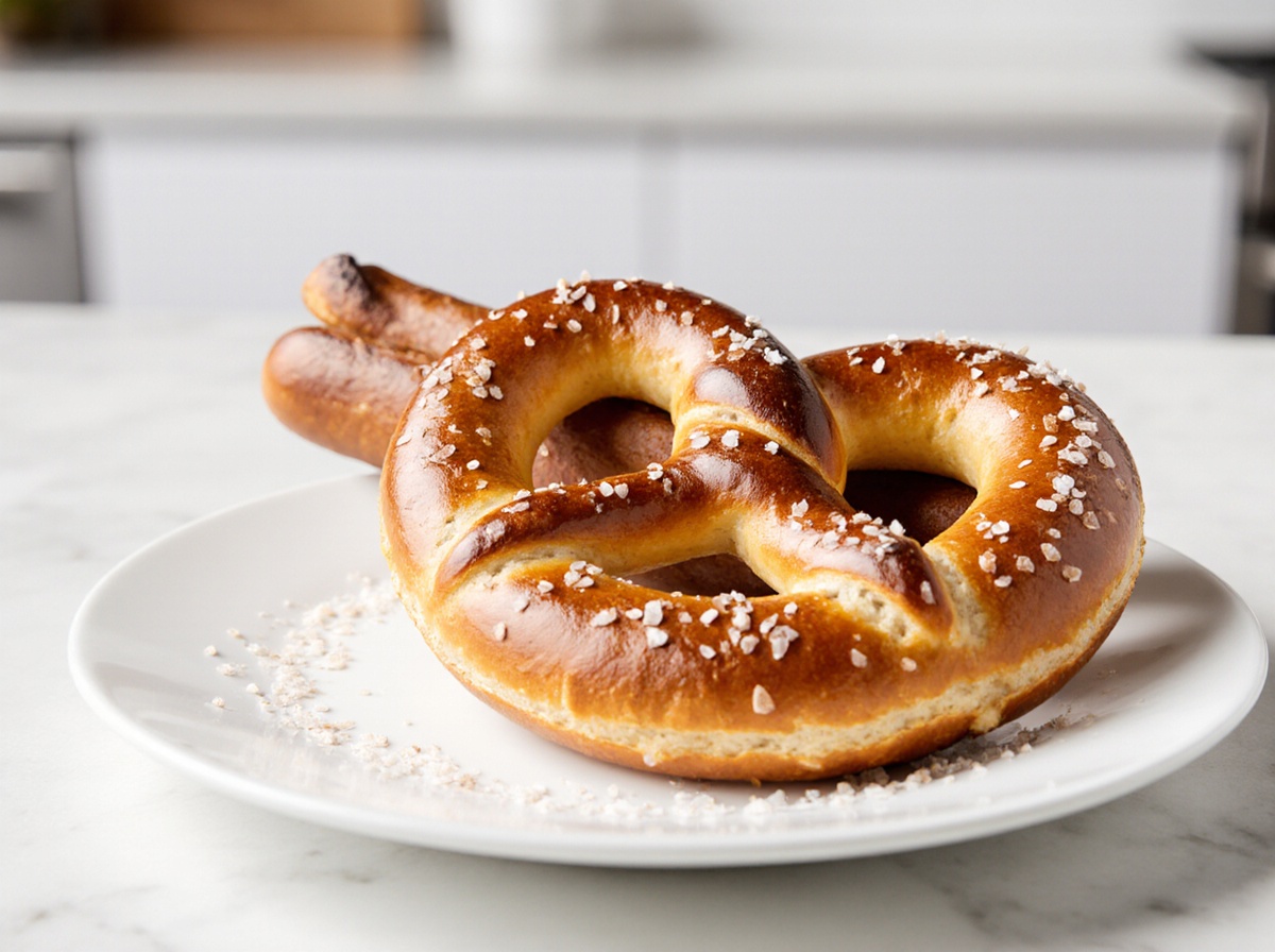 Leckere Laugenstange, perfekt zubereitet im Airfryer für ein knuspriges Erlebnis.