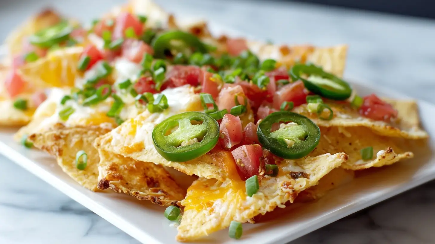 Köstliche nachos im airfryer, knusprig und perfekt gewürzt für den Snack-Moment.