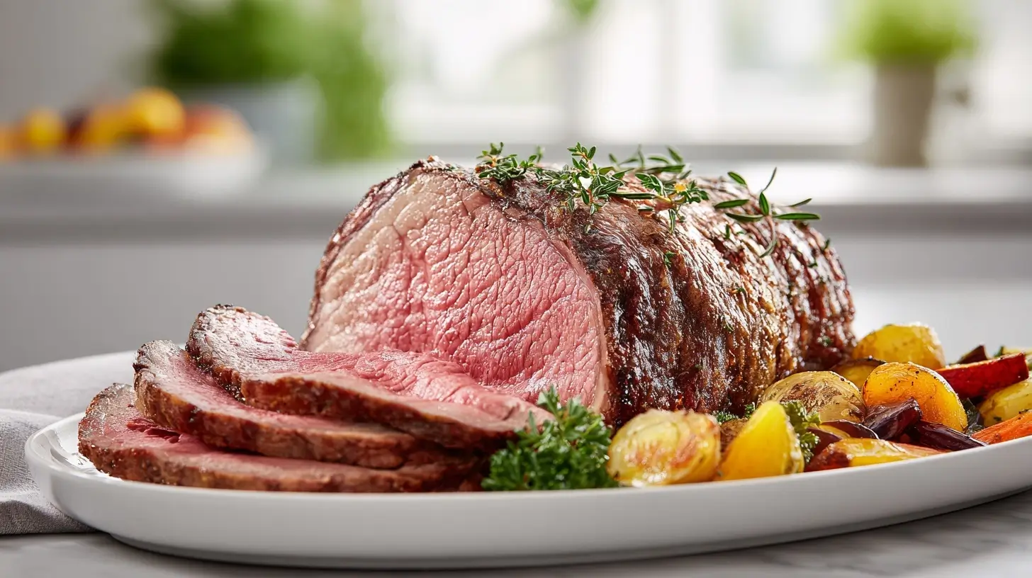 Saftiges Roastbeef aus dem Airfryer mit perfekter Kruste und zartem Inneren.