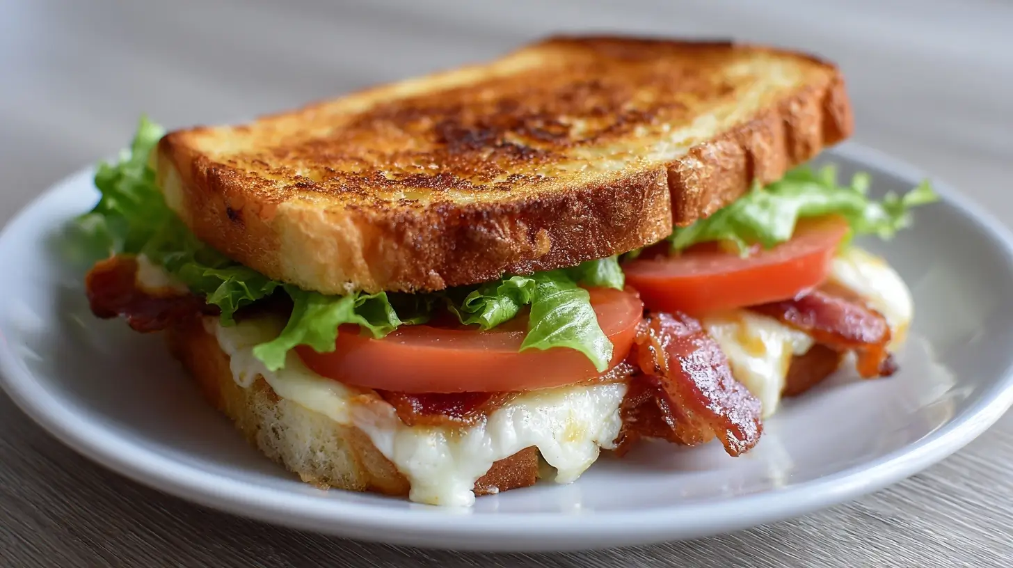 Leckeres Sandwich aus dem Airfryer, perfekt knusprig und einfach zuzubereiten.