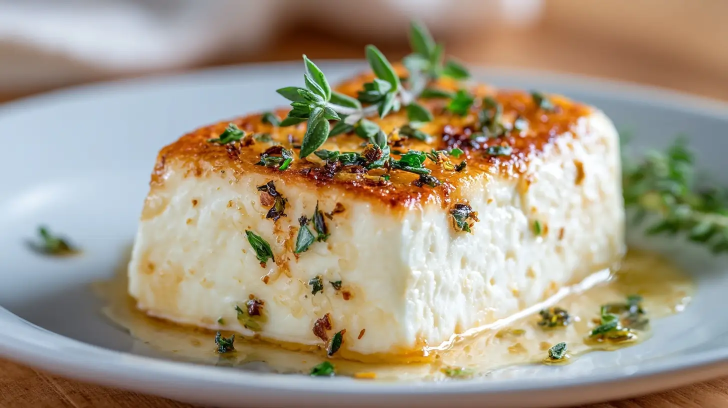 Leckeres Schafskäse-Gericht aus dem Airfryer, perfekt knusprig und aromatisch.