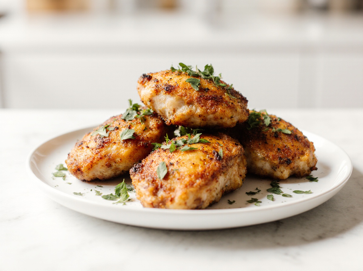 Saftiges Hähnchen, perfekt zubereitet im Airfryer für knusprige Haut und zartes Fleisch.