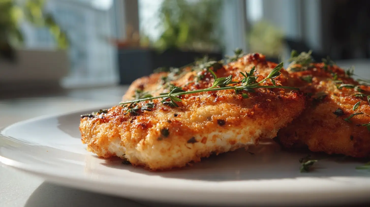 Zartes Airfryer Pollo Fino mit knuspriger Haut, perfekt für jedes Abendessen.