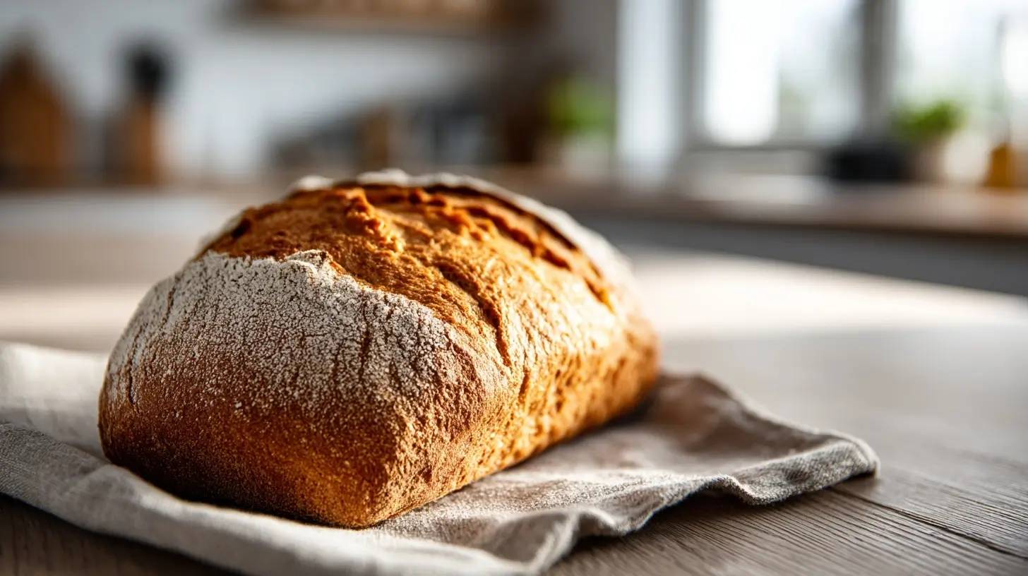 Leckeres Brot, frisch gebacken im Ninja Airfryer, mit knackiger Kruste und weichem Inneren.