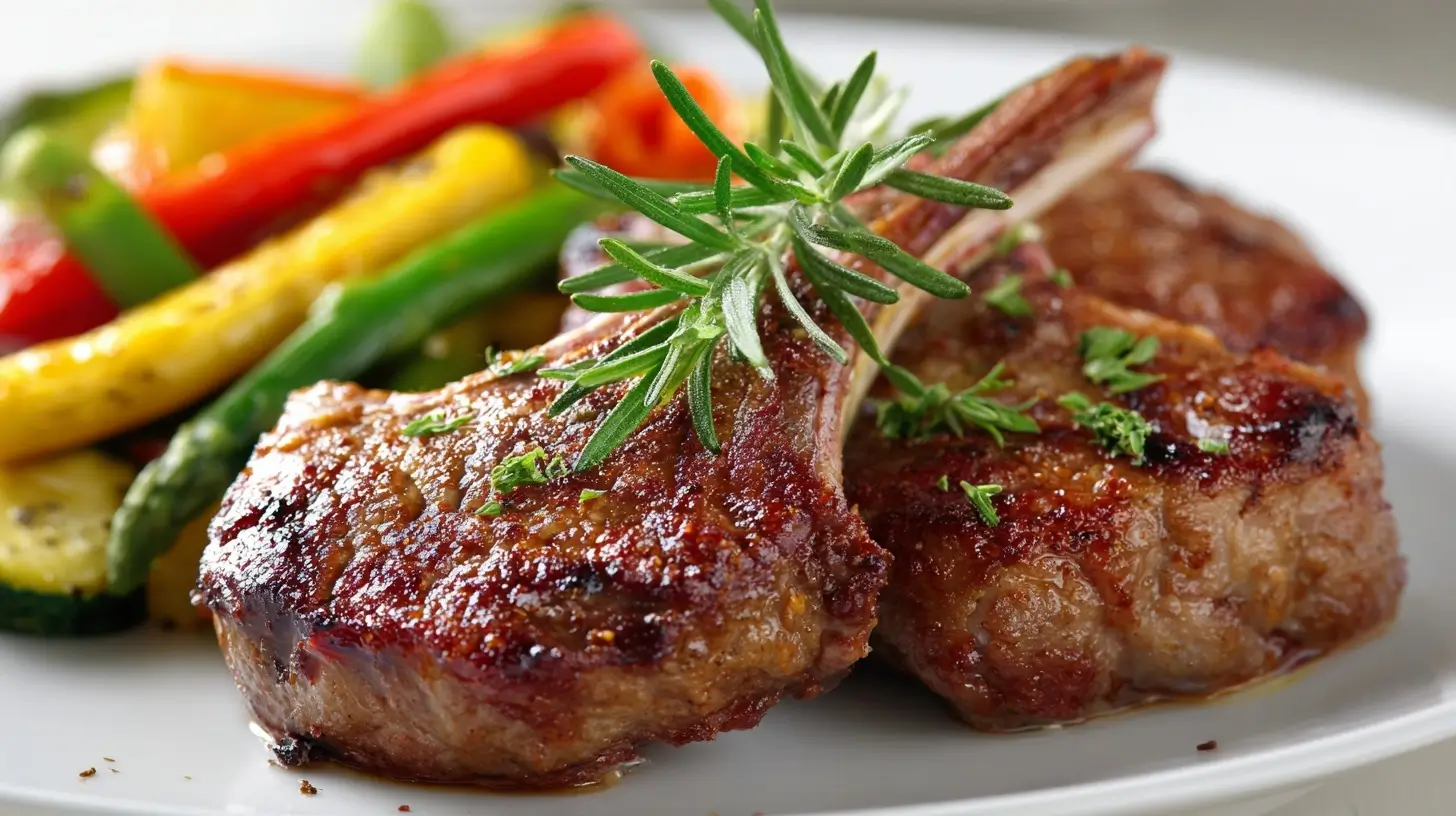 Saftige Lammlachse, perfekt zubereitet im Airfryer für ein köstliches Abendessen.