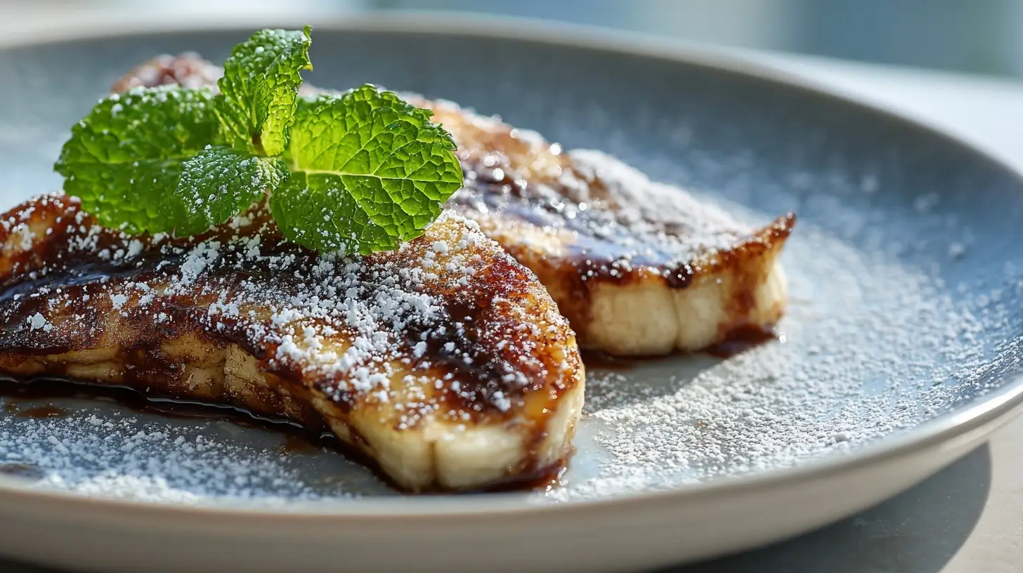 Leckere Schoko-Banane aus dem Airfryer, perfekt für einen süßen Snack.