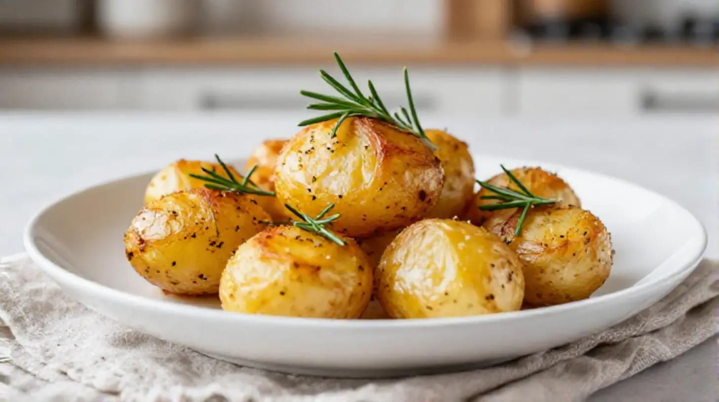 Knackige Rosmarinkartoffeln aus dem Airfryer, perfekt gewürzt und goldbraun.