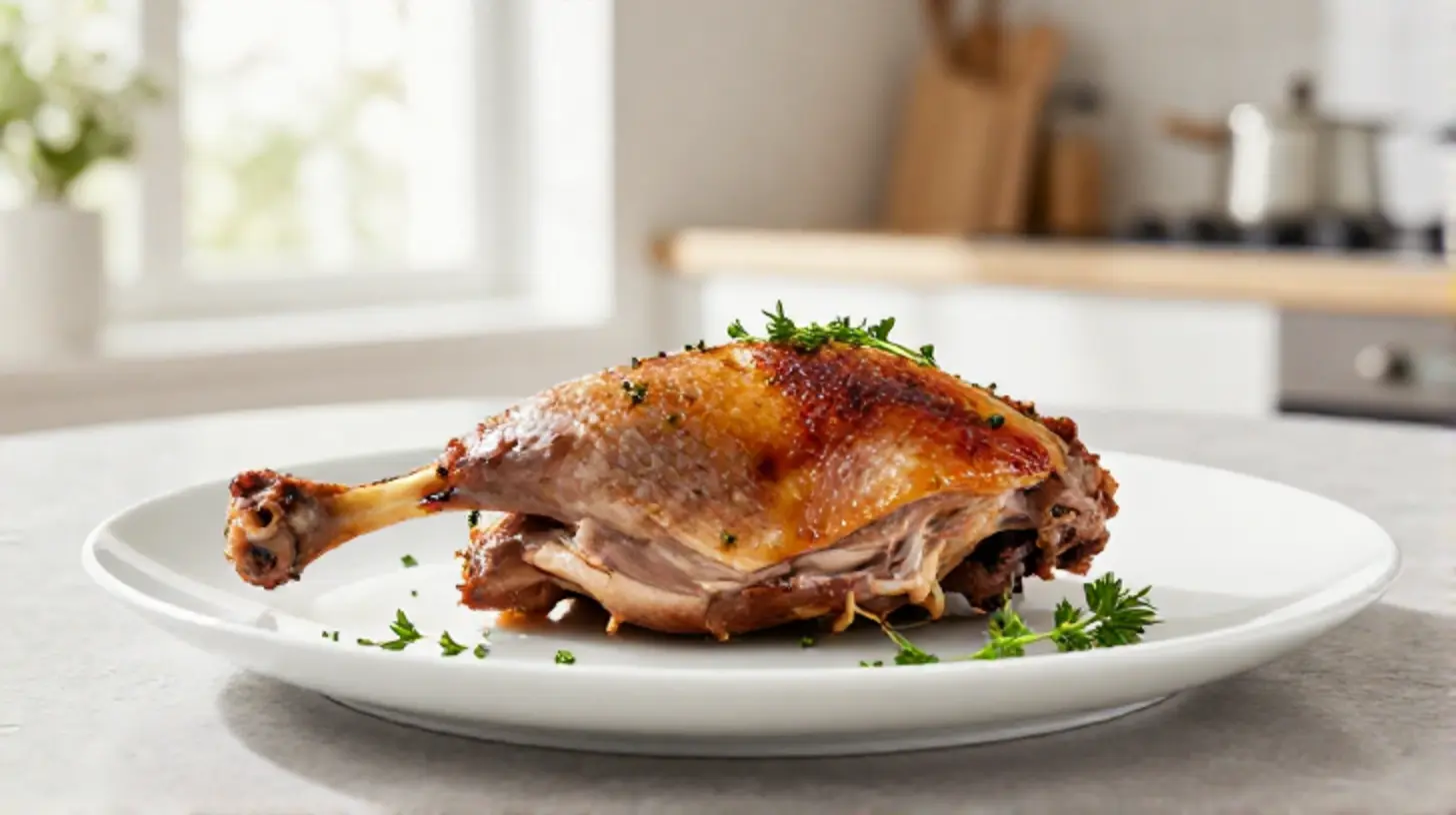 Saftige Entenkeulen im Airfryer für eine knusprige und zarte Mahlzeit.