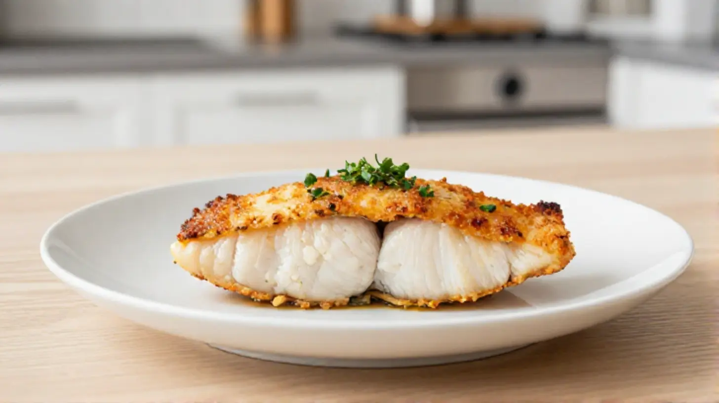 Knuspriges Fischfilet Bordelaise, perfekt zubereitet im Airfryer für ein köstliches Abendessen.