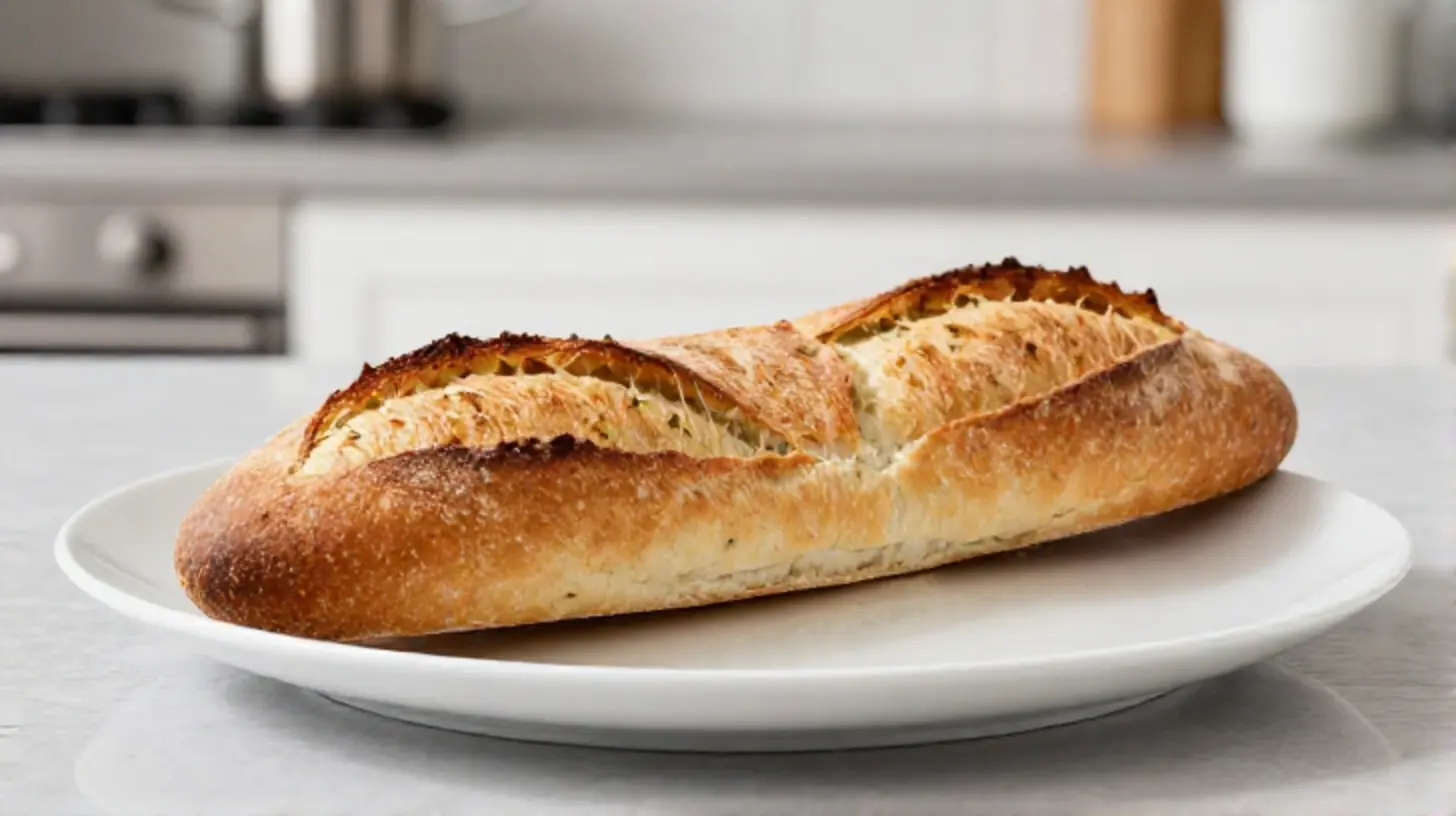 Knuspriges kräuterbaguette zubereitet im Airfryer Ninja mit köstlichem Kräutergeschmack.