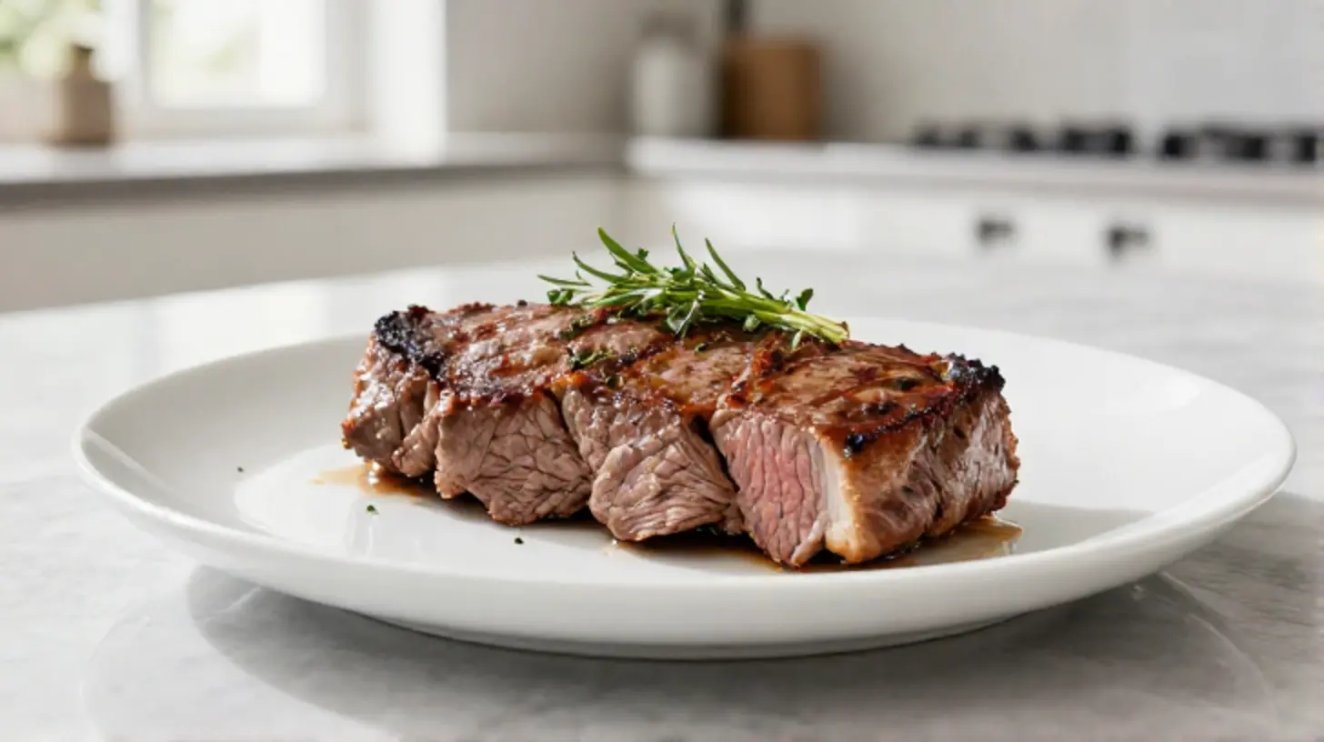 Saftiges Rinderfilet im Airfryer, perfekt zubereitet für ein schnelles Abendessen.