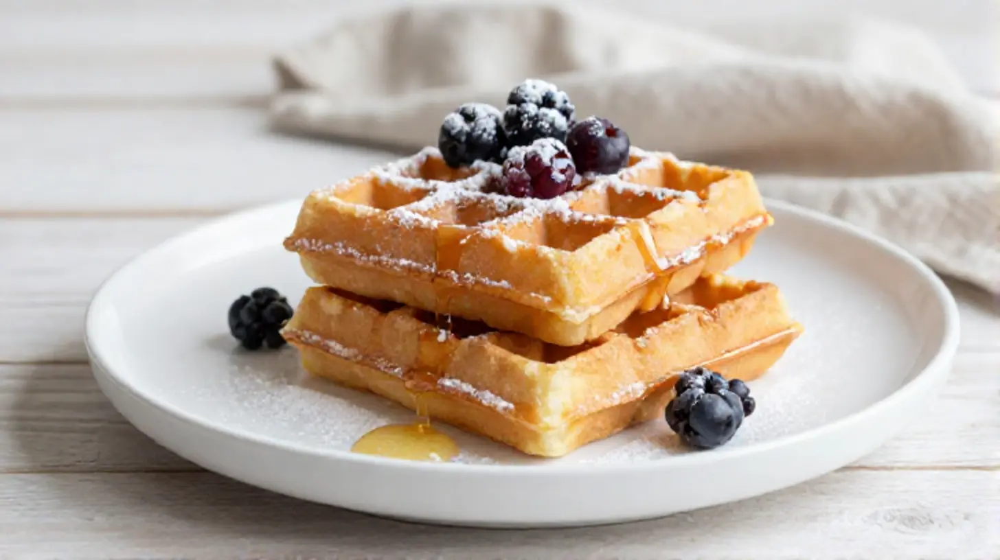 Leckere Waffeln aus dem Airfryer Ninja, perfekt goldbraun und fluffig.
