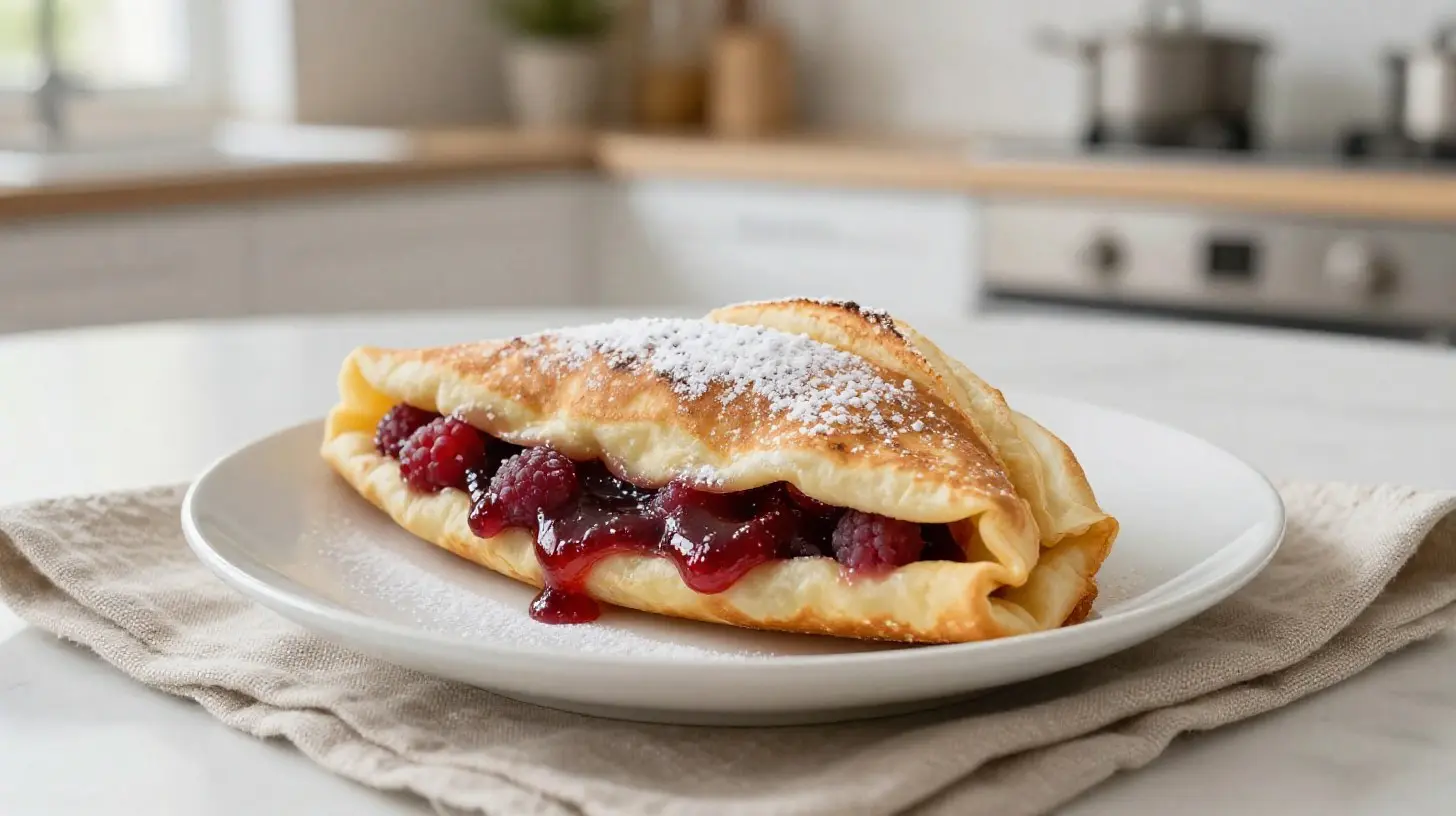 Luftige Berliner Pfannkuchen, knusprig zubereitet im Airfryer für das perfekte Frühstück.