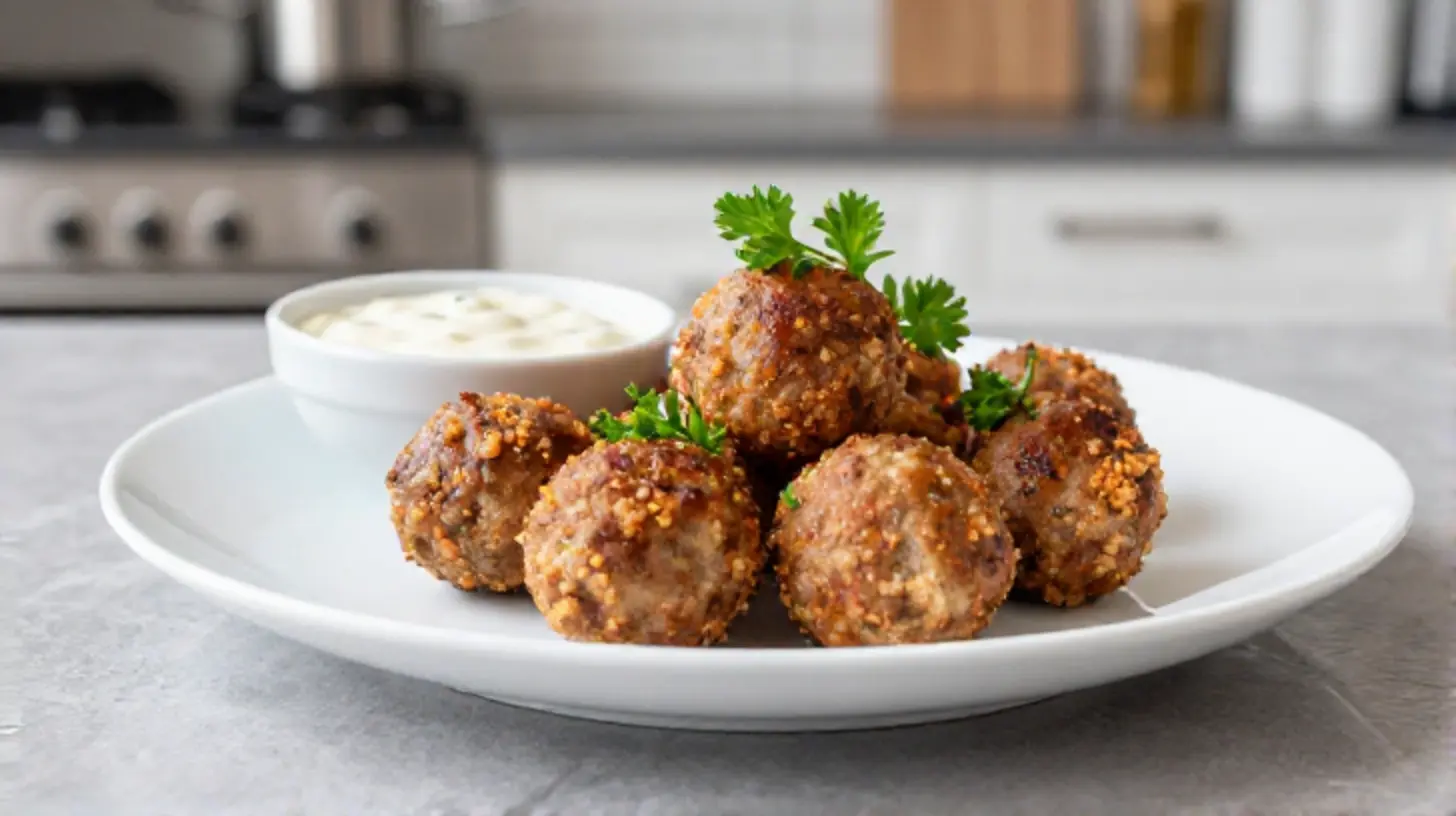 Saftige Boulette aus dem Airfryer, perfekt knusprig und voller Geschmack.