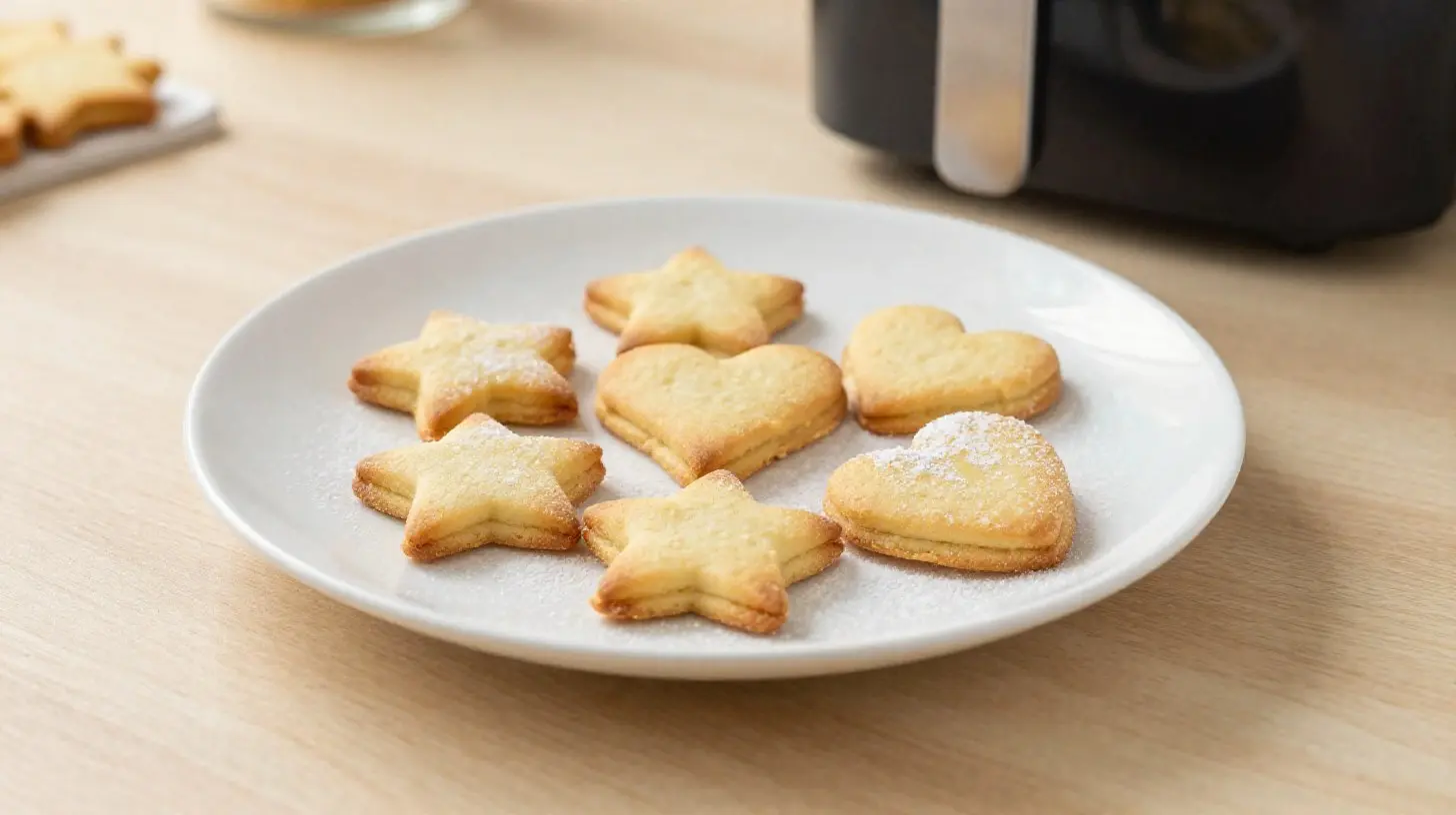 Leckere Butterplätzchen, die perfekt im Airfryer gebacken werden.