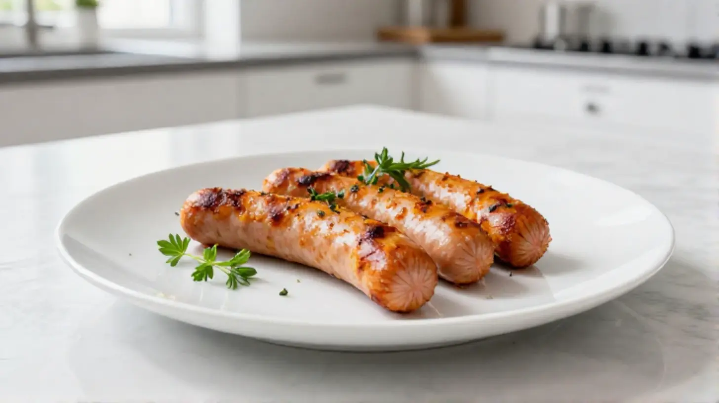 Leckere Käsewürstchen, die im Airfryer knusprig und goldbraun gebacken werden.