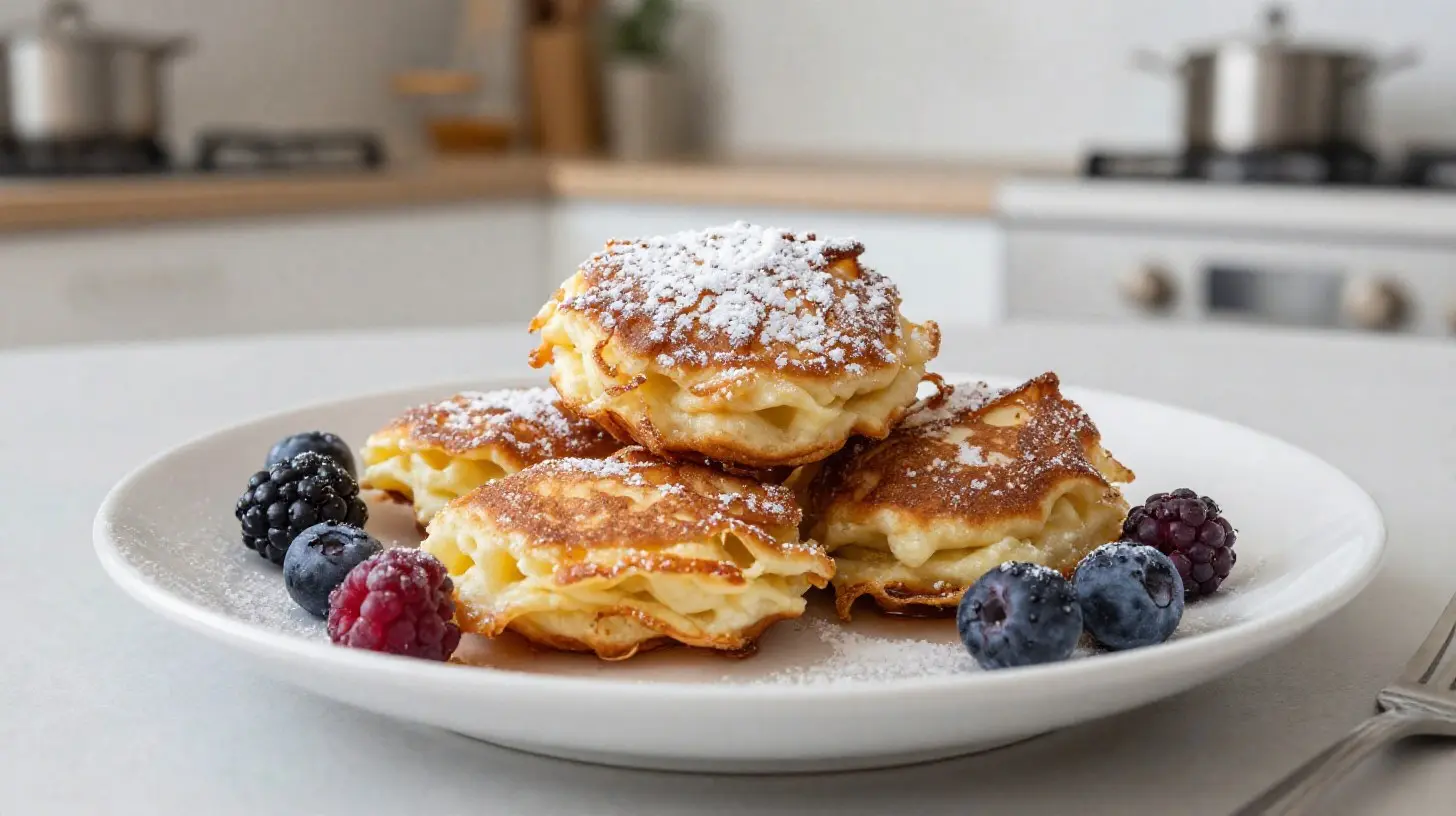 Leckeres Kaiserschmarrn, zubereitet in der Heißluftfritteuse für eine knusprige Textur.