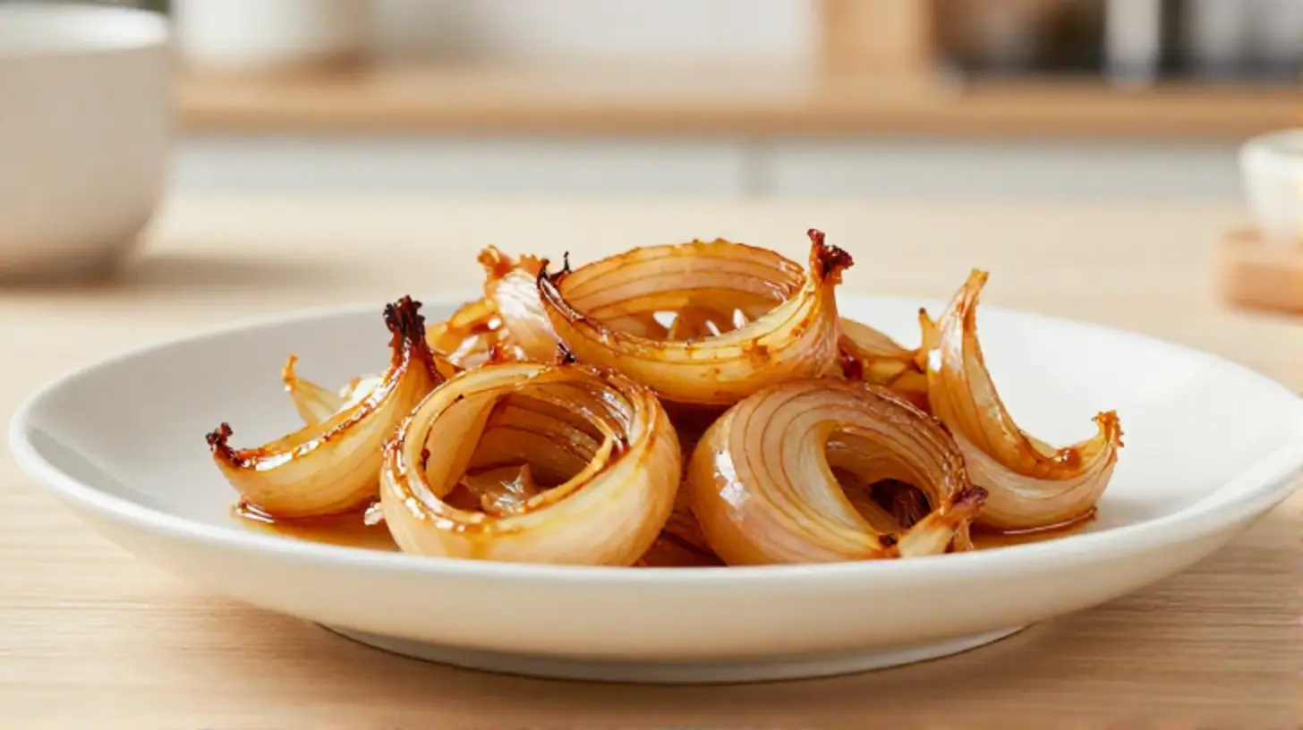 Karamellisierte Zwiebeln aus dem Airfryer, perfekt für jedes Gericht.