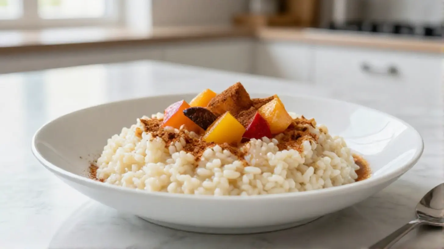Leckerer Milchreis im Airfryer, perfekt cremig und aromatisch.
