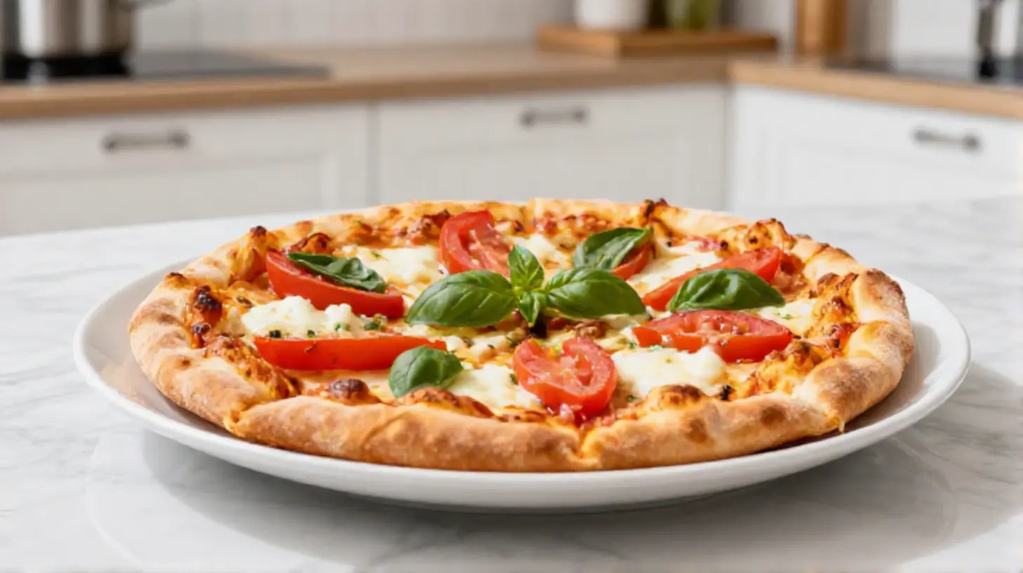 Leckere Pizza im Airfryer, perfekt gegart in kurzer Zeit.