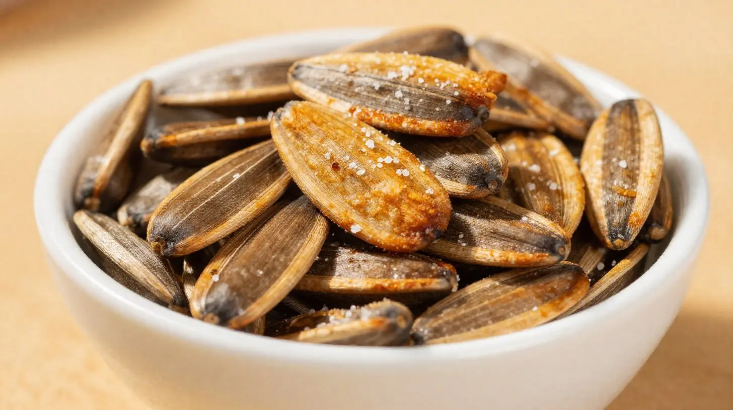 Geröstete Sonnenblumenkerne im Airfryer für gesunde Snacks.