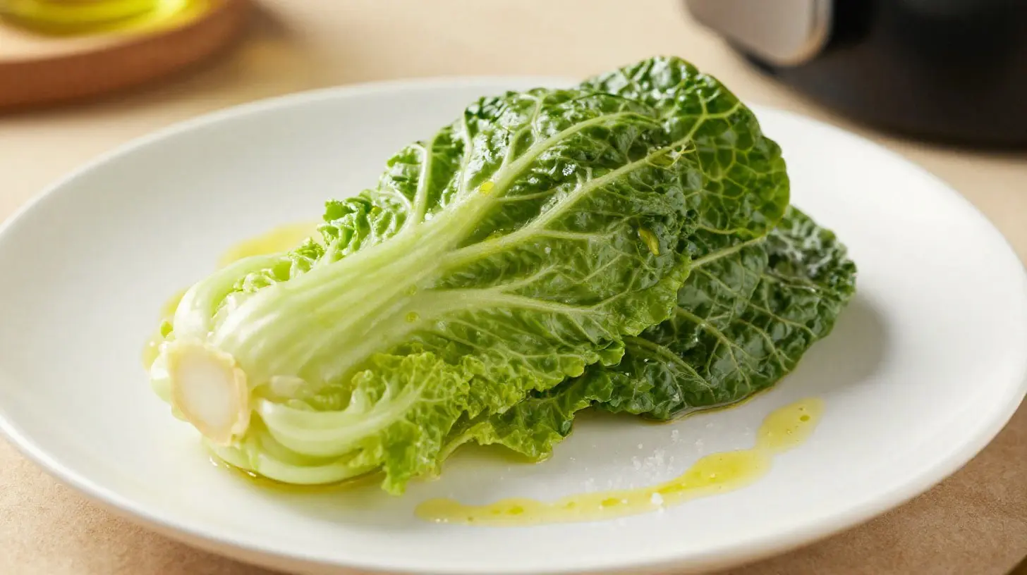 Leckeres Wirsinggemüse, knusprig zubereitet im Airfryer für ein gesundes Essen.