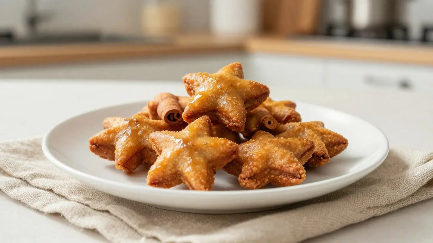 Leckere Zimtsterne aus der Heißluftfritteuse, perfekt für die Weihnachtszeit.