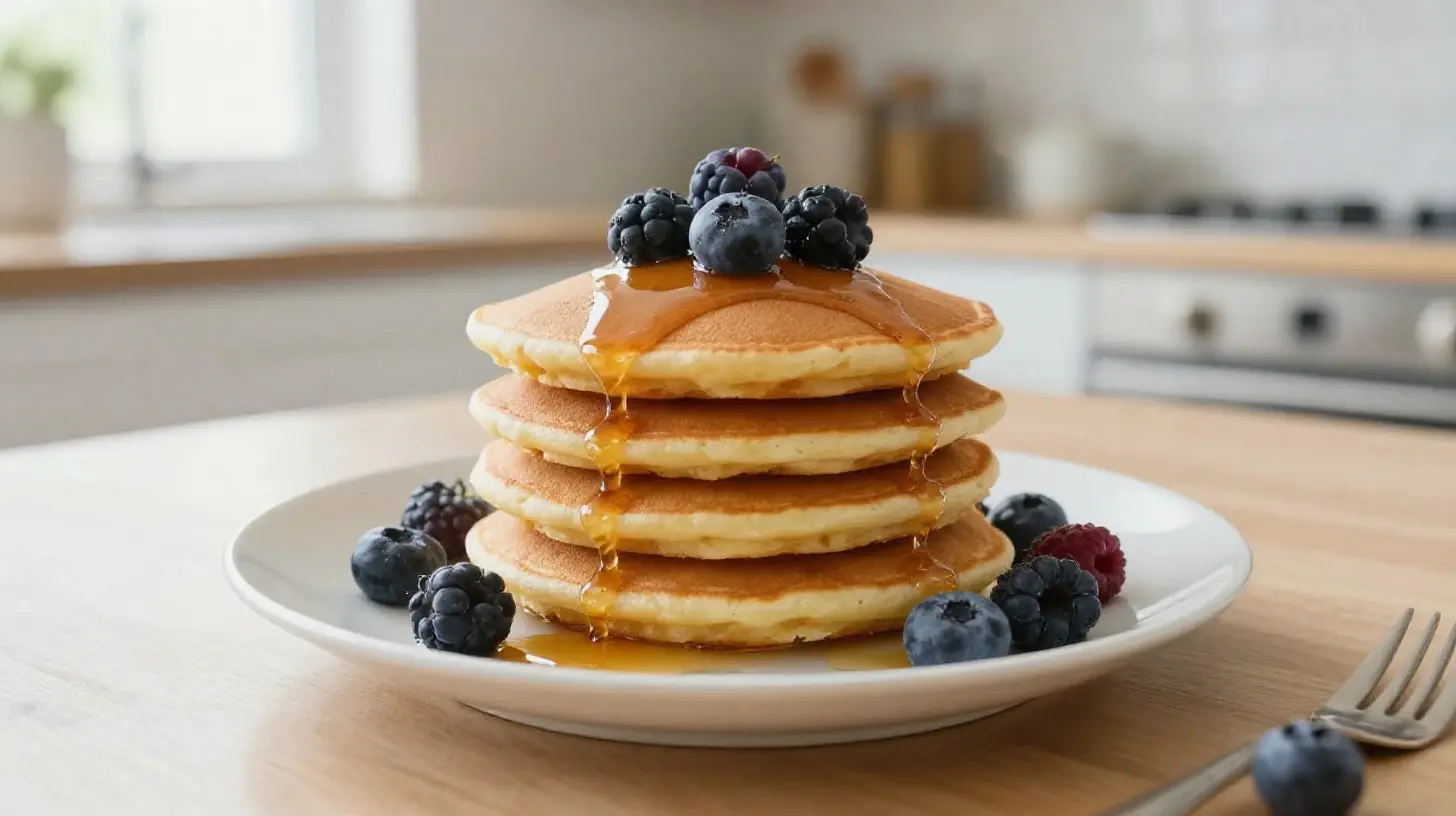Leckere American Pancakes aus der Heißluftfritteuse für ein perfektes Frühstück.