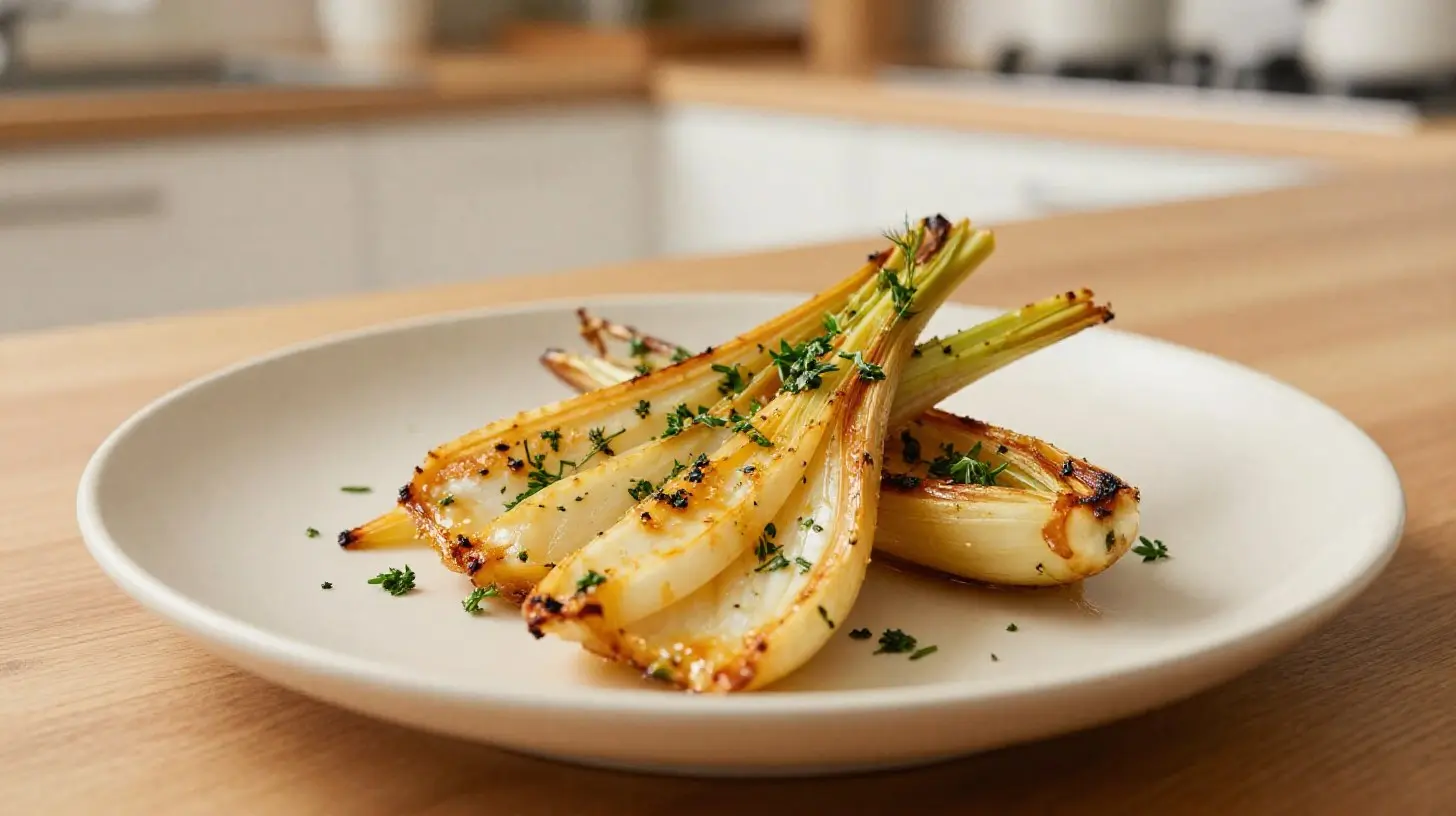 Leckeres Fenchelgericht aus dem Airfryer, perfekt für eine gesunde Ernährung.