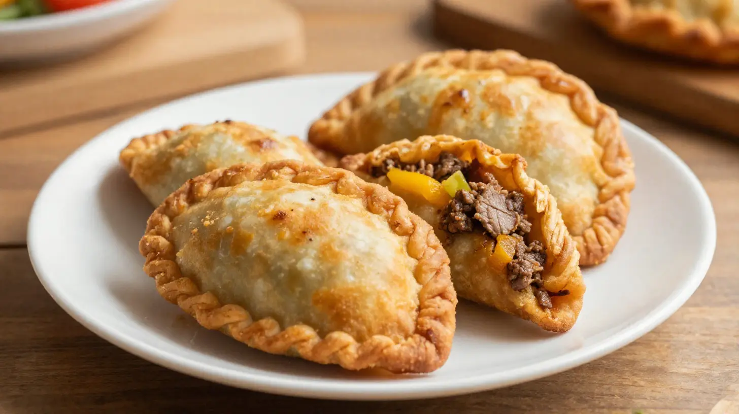 Knusprige Empanadas im Airfryer mit köstlicher Füllung.