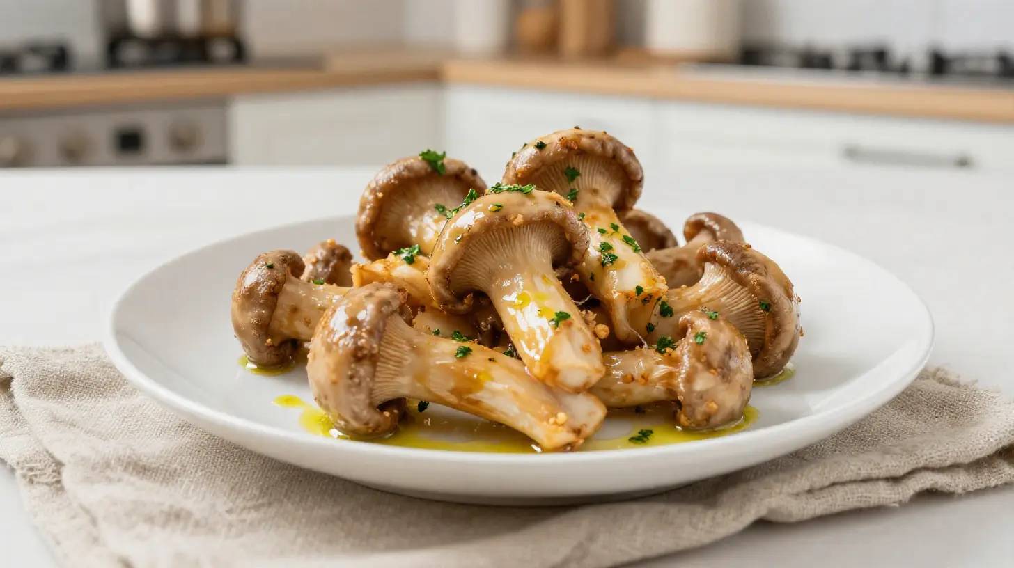 Knusprige Kräuterseitlinge aus dem Airfryer, perfekt für jeden Anlass.
