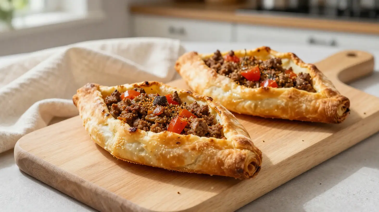 Leckere Pide im Airfryer, die perfekt knusprig und aromatisch sind.