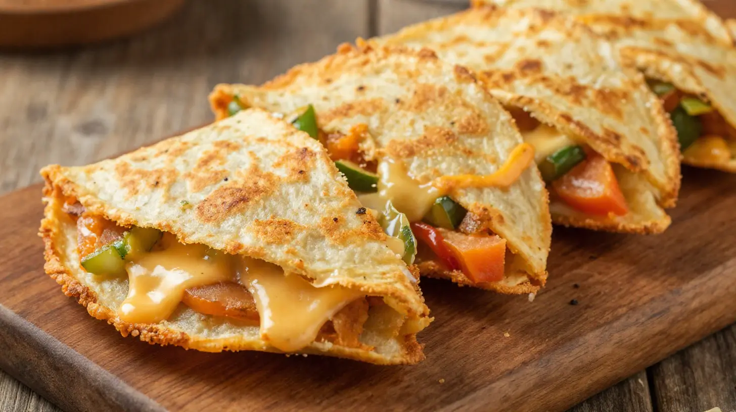 Leckere Quesadillas im Airfryer mit perfektem Käse-Schmelz.
