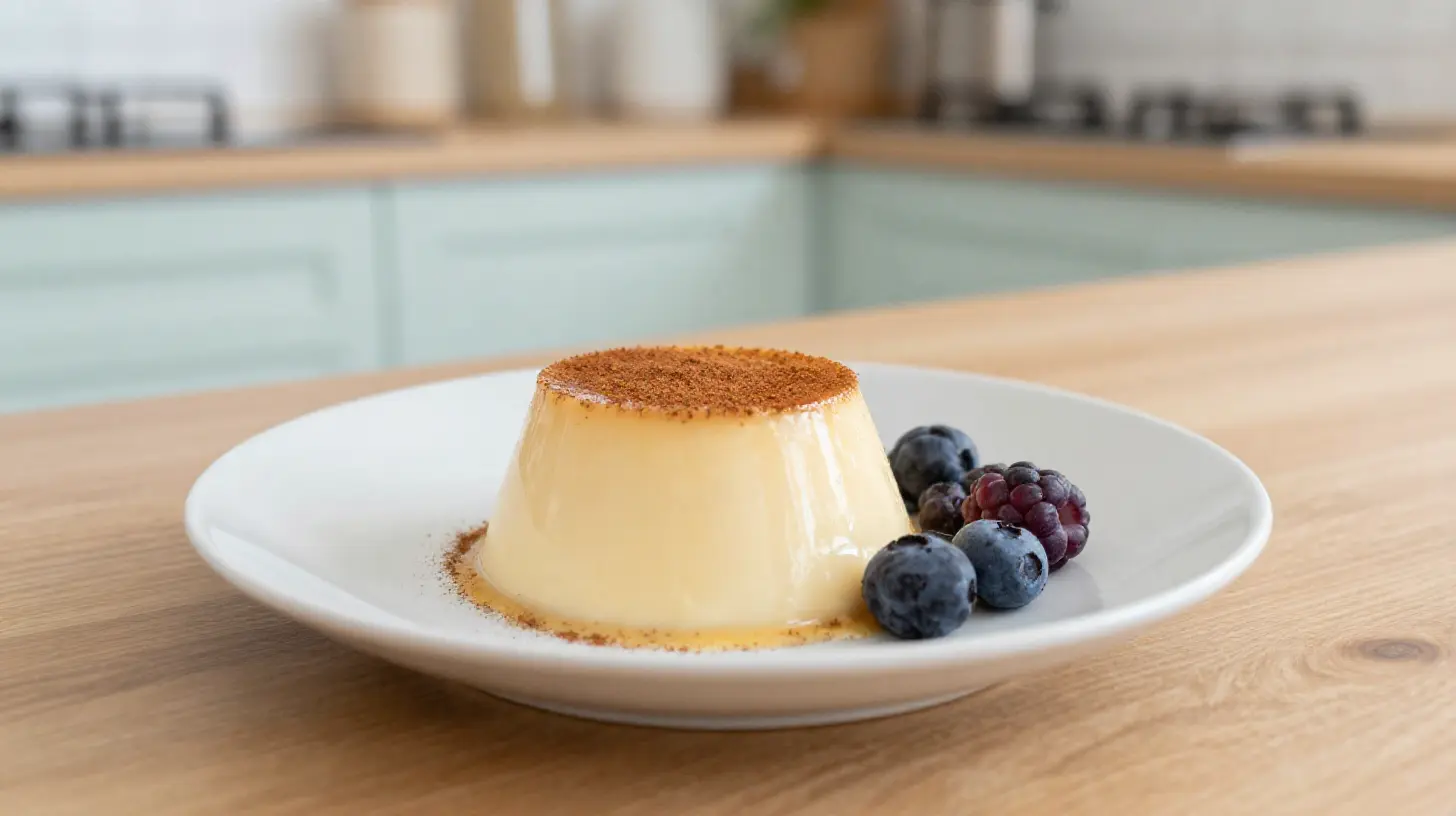 Leckerer Vanillepudding aus der Heißluftfritteuse, cremig und vollmundig im Geschmack.